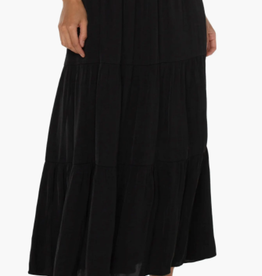 Liverpool Tiered Woven Maxi Skirt