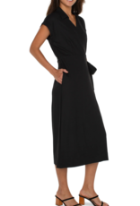 Liverpool Collared Wrap Woven Dress