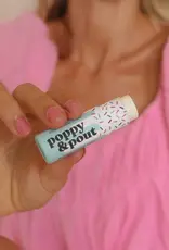 Poppy & Pout Birthday Confetti Cake Vegan Lip Balm (blue)