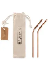 BruMate Stainless Steel Reusable Straws Rose Gold