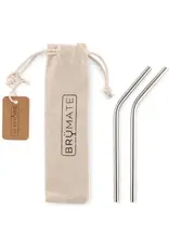 BruMate Stainless Steel Reusable Straws Silver