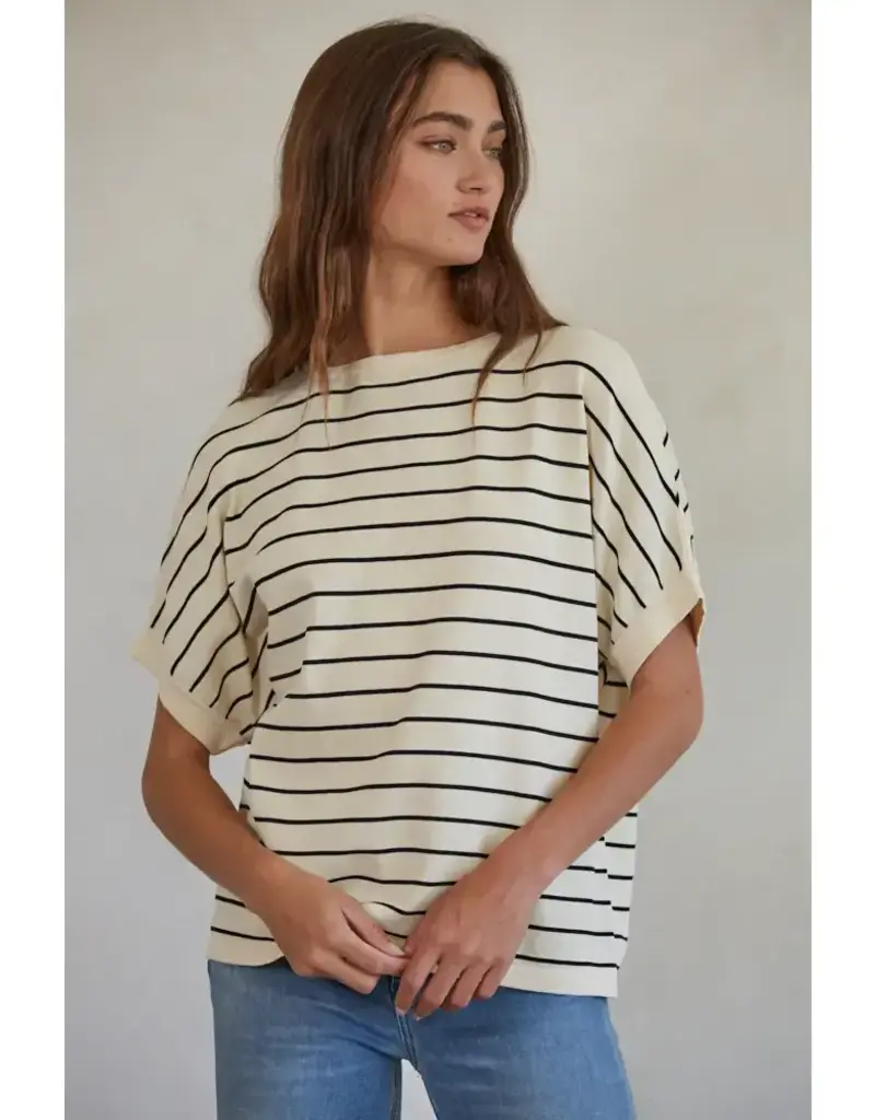 By Together Knit Striped Crew