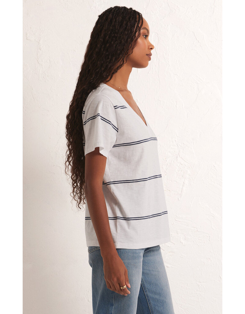 Z Supply Girlfriend Twin Stripe V-neck