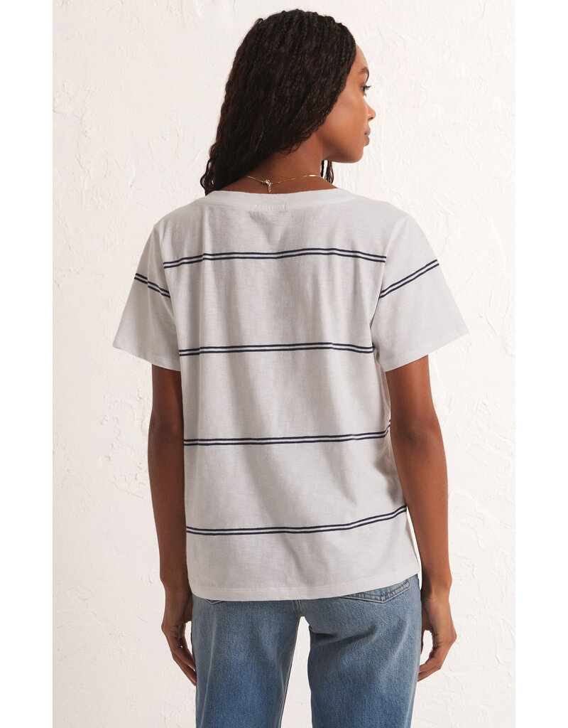 Z Supply Girlfriend Twin Stripe V-neck