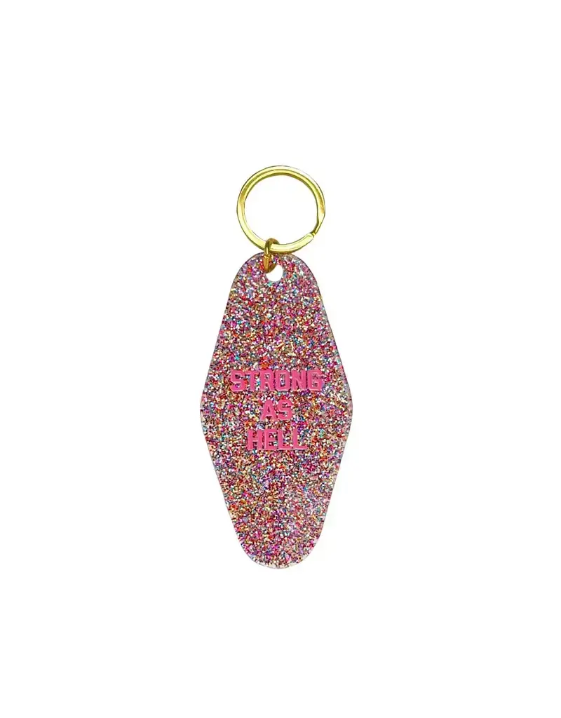 Golden Gems Strong as Hell Keychain