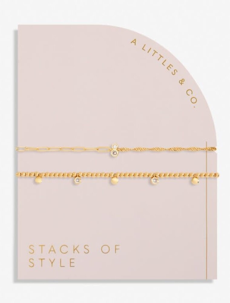 A Littles & Co. Stacks of Style Gold Set of 2 Bracelets