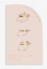 A Littles & Co. Stacks of Style Gold Set of 3 Rings A Littles & Co. Stacks of Style Gold Set of 3 Rings