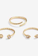 A Littles & Co. Stacks of Style Gold Set of 3 Rings A Littles & Co. Stacks of Style Gold Set of 3 Rings