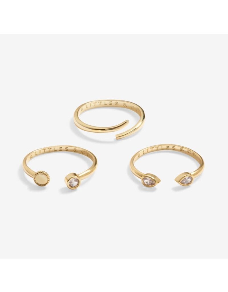 A Littles & Co. Stacks of Style Gold Set of 3 Rings