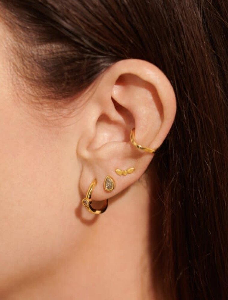A Littles & Co. Stacks of Style Gold Organic Shape Set of Earrings