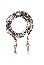 Ink + Alloy Polly Confetti Beaded Eyeglass Chain (black/ivory)