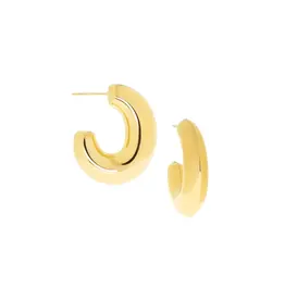 Marlyn Schiff Hollow C Shaped Hoop (gold)