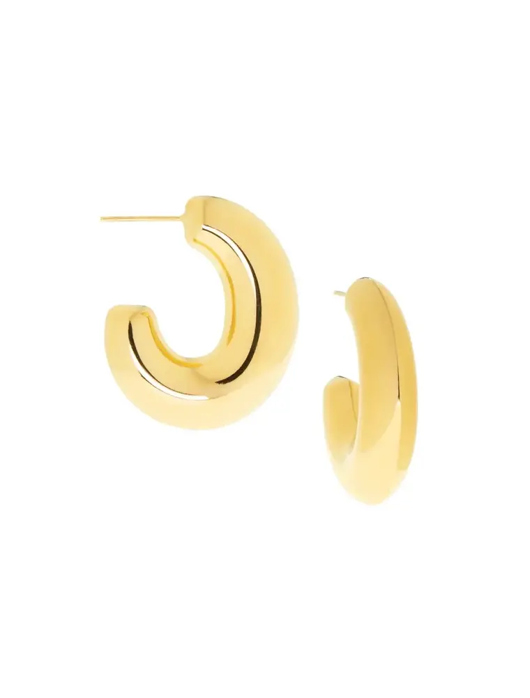 Marlyn Schiff Hollow C Shaped Hoop (gold)