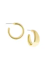 Marlyn Schiff Tapered Hollow Hoop (gold)