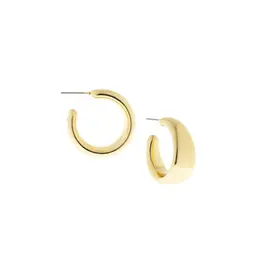 Marlyn Schiff Tapered Hollow Hoop (gold)