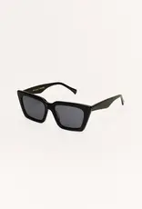 Z Supply Feel Good Polished Black-Grey Sunglasses