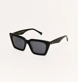 Z Supply Feel Good Polished Black-Grey Sunglasses