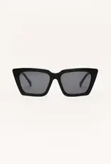 Z Supply Feel Good Polished Black-Grey Sunglasses