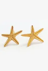 Ink + Alloy Sienna Starfish Post Earrings Brass