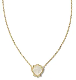 Kendra Scott BRYNNE SHELL PNDT NCK GOLD IVORY MOP