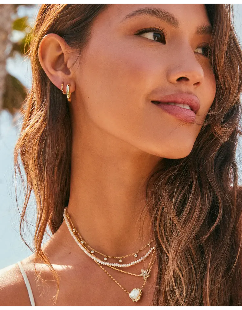 Kendra Scott BRYNNE SHELL PNDT NCK GOLD IVORY MOP