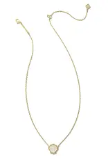 Kendra Scott BRYNNE SHELL PNDT NCK GOLD IVORY MOP