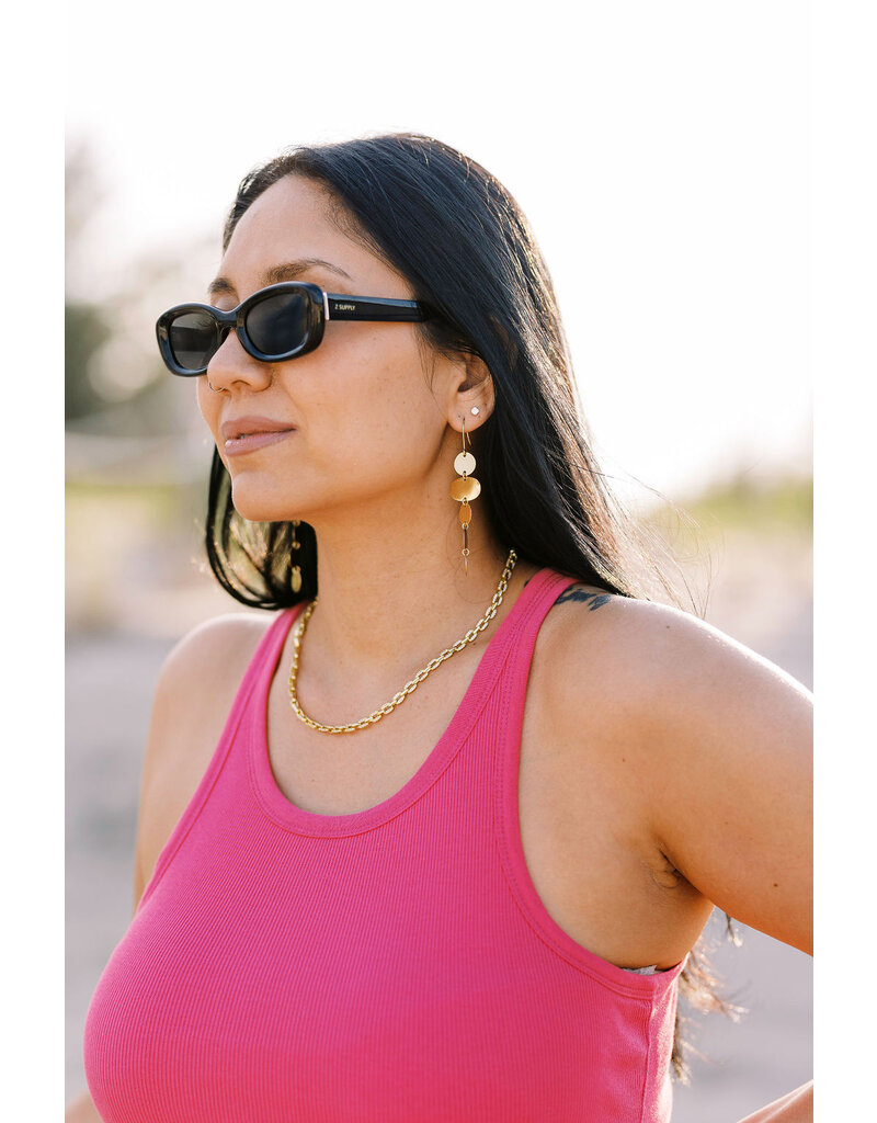 Ink + Alloy Gretchen Large Circle Earrings (gold)