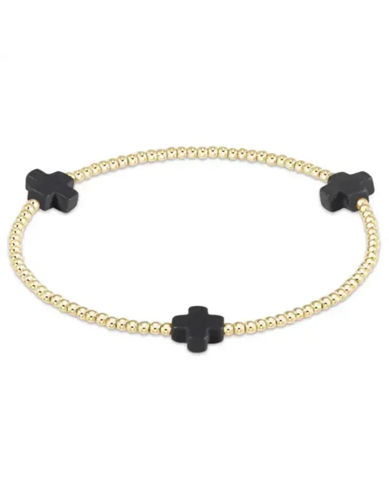 ENEWTON Signature Cross Pattern 2mm Bracelet Gold