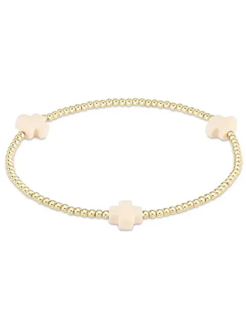 ENEWTON Signature Cross Pattern 2mm Bracelet Gold