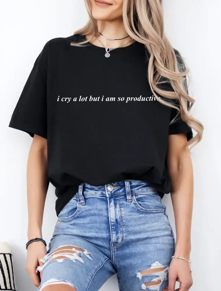 Bratty Bloom I Cry A Lot Graphic Tee