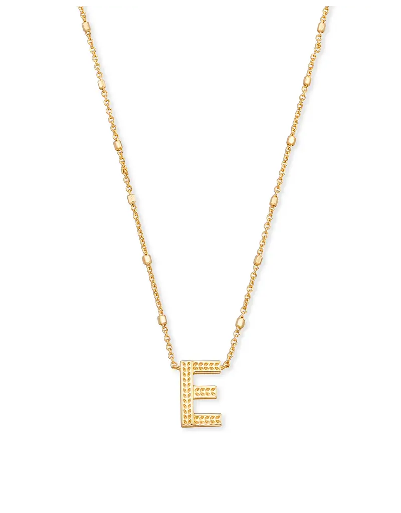 Kendra Scott Letter E Pendant Necklace Gold