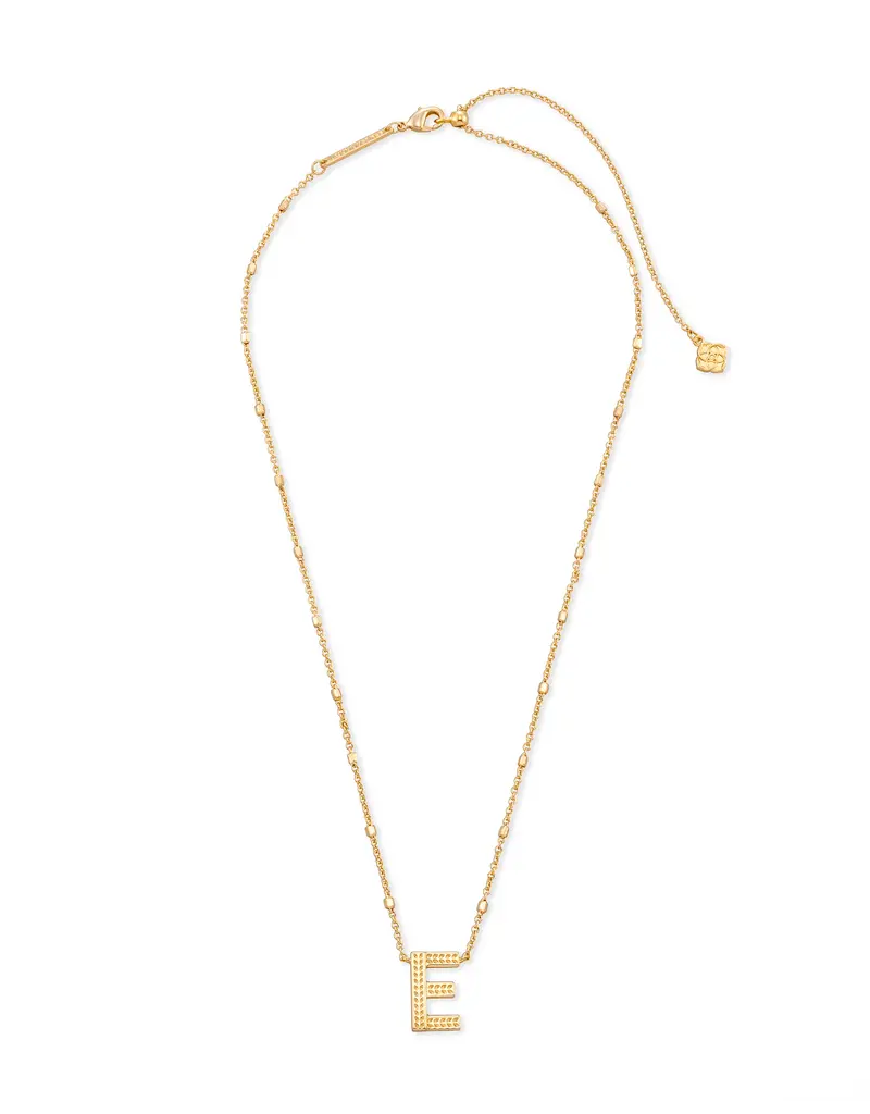 Kendra Scott Letter E Pendant Necklace Gold