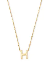 Kendra Scott Letter H Pendant Necklace Gold
