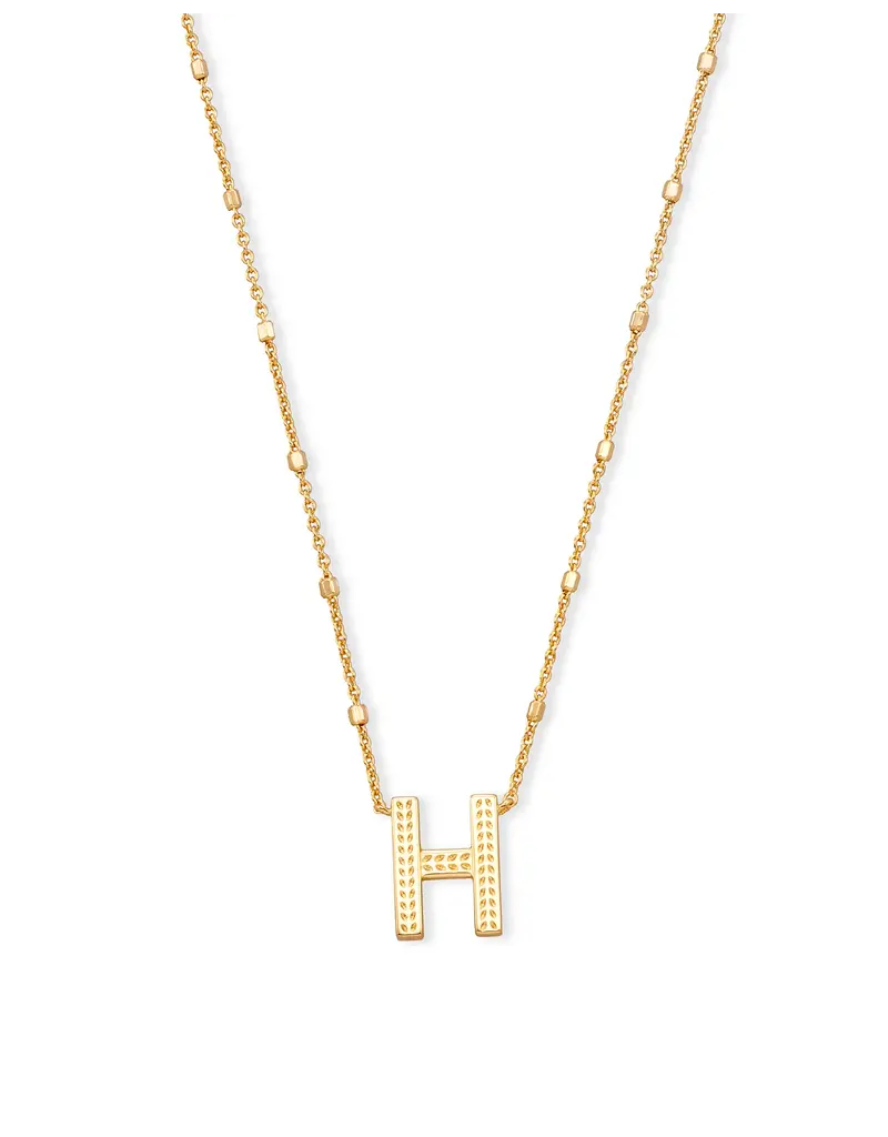 Kendra Scott Letter H Pendant Necklace Gold
