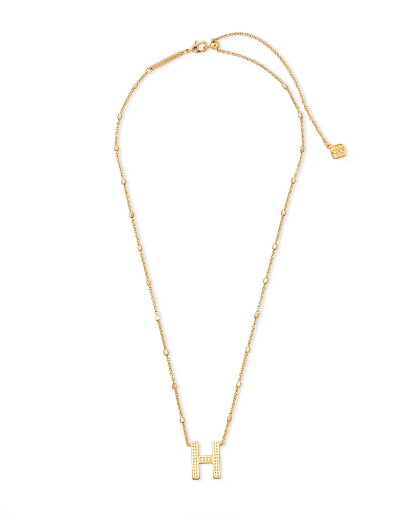 Kendra Scott Letter H Pendant Necklace Gold