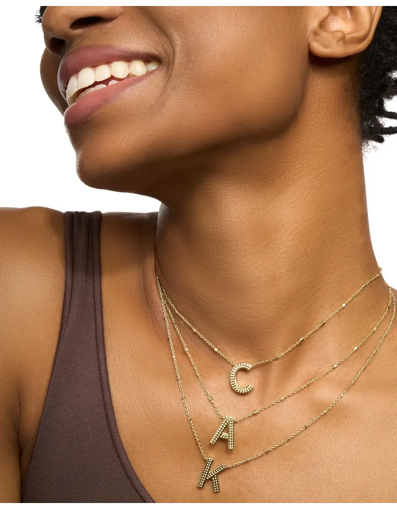 Kendra Scott Letter K Pendant Necklace Gold