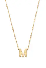 Kendra Scott Letter M Pendant Necklace Gold