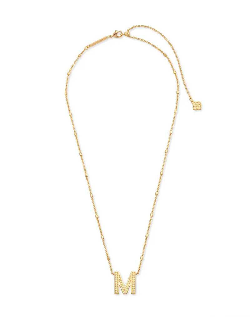 Kendra Scott Letter M Pendant Necklace Gold