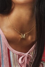 Kendra Scott Letter M Pendant Necklace Gold
