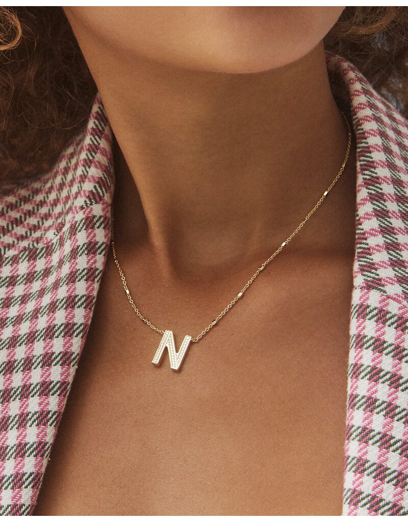 Kendra Scott Letter N Pendant Necklace Gold