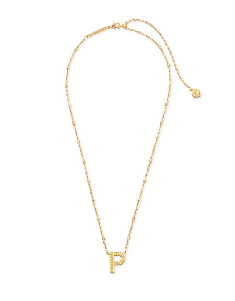 Kendra Scott Letter P Pendant Necklace Gold