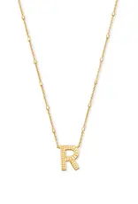Kendra Scott Letter R Pendant Necklace Gold