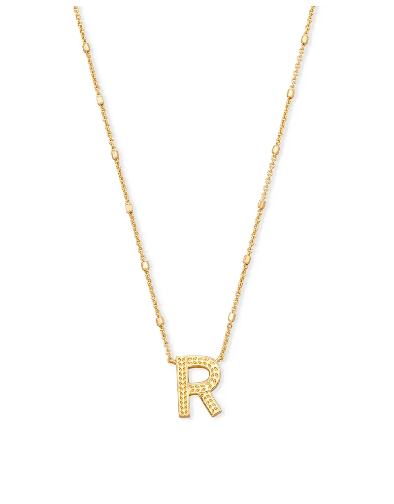 Kendra Scott Letter R Pendant Necklace Gold