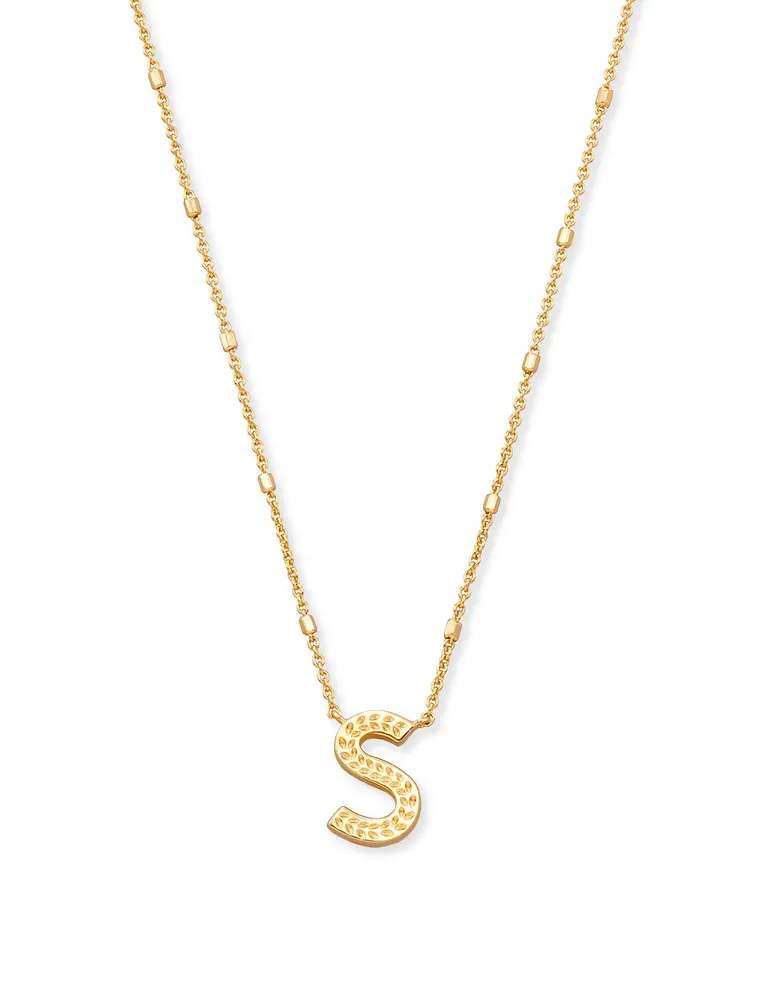 Kendra Scott Letter S Pendant Necklace Gold