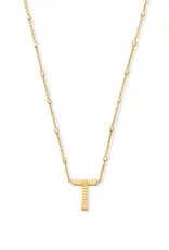 Kendra Scott Letter T Pendant Necklace Gold