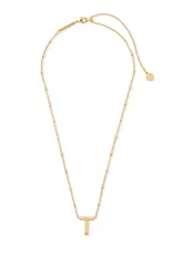 Kendra Scott Letter T Pendant Necklace Gold