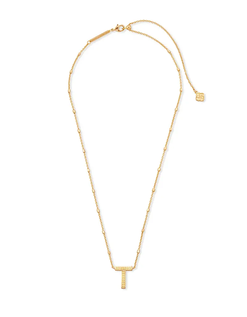 Kendra Scott Letter T Pendant Necklace Gold