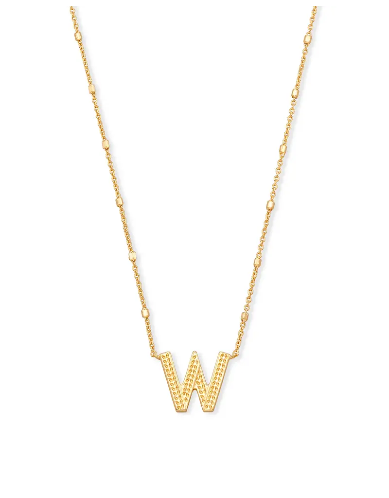 Kendra Scott Letter W Pendant Necklace Gold