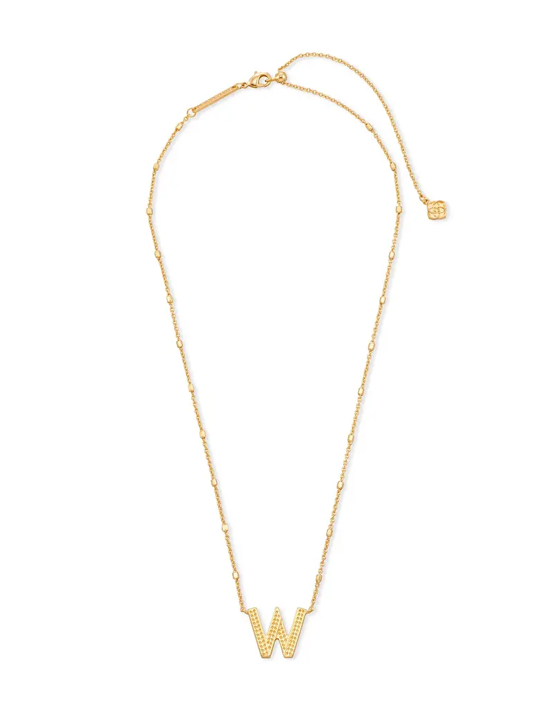 Kendra Scott Letter W Pendant Necklace Gold