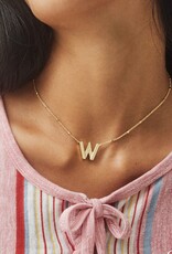 Kendra Scott Letter W Pendant Necklace Gold